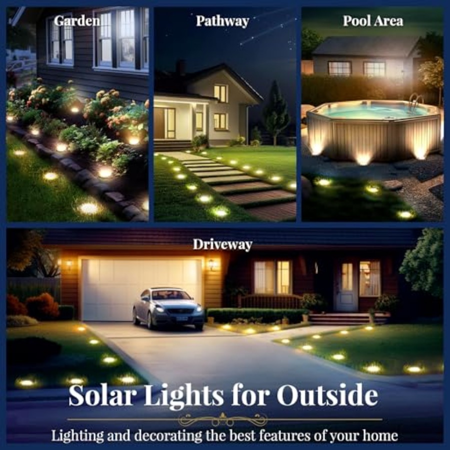 Solar Ground Lights Solar Ligh - Outdoor Lighting Driveway 评论和价格