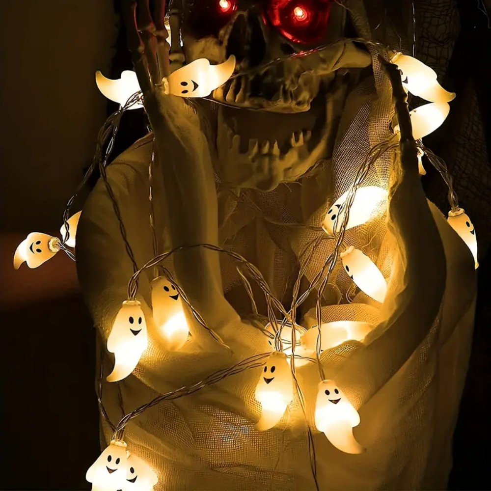 1PC LED Ghost String Lights Fe - Outdoor Lighting For Front Of House 评论和价格