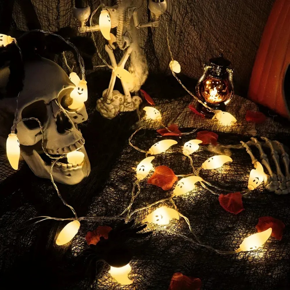 1PC LED Ghost String Lights Fe - Outdoor Lighting For Front Of House 评论和价格