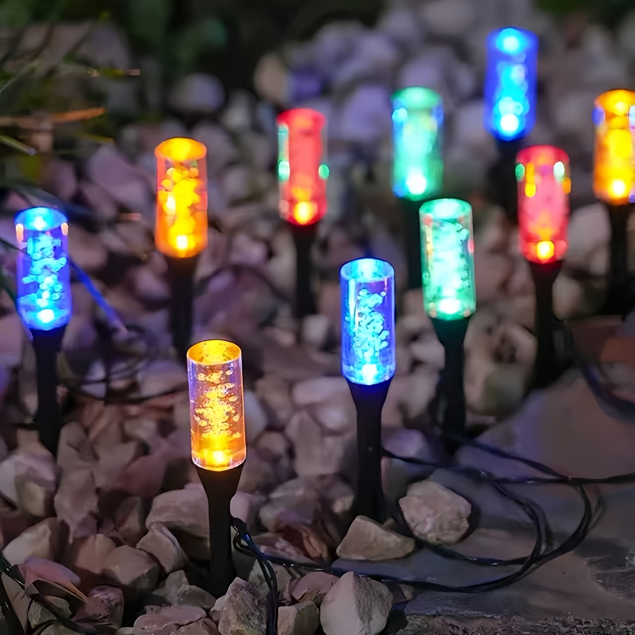 Solar Bubble Tube Solar Pathwa - Outdoor Lighting Driveway 评论和价格