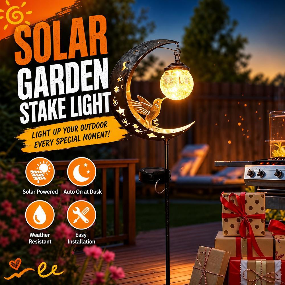 Solar Lawn Light Iron Hummingb - Solar Path Light 评论和价格